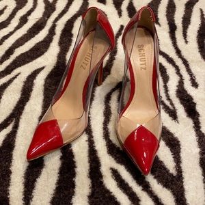 COPY - Schutz red pat pump